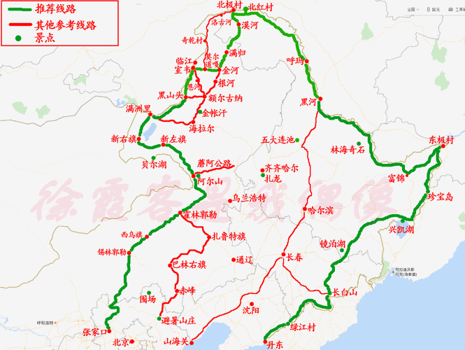 东北旅游景点地图？东北旅游景点图片？