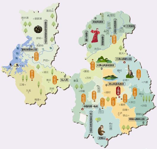 江西旅游地图全图，江西旅游地图？